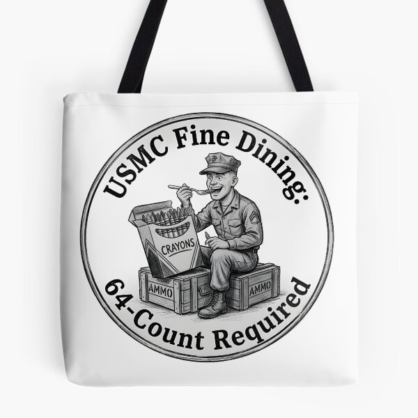 Item preview, USMC Fine Dining 64-Count Required - Funny Marine Corps Crayons designed and sold by CharlieFox03.