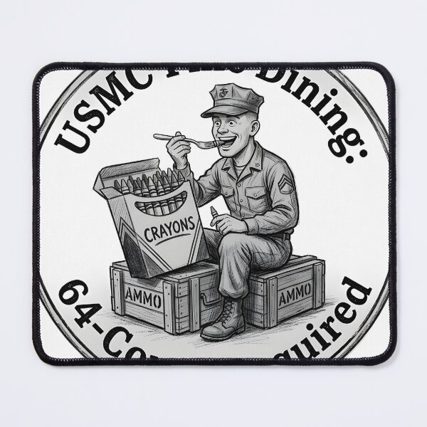 Item preview, USMC Fine Dining 64-Count Required - Funny Marine Corps Crayons designed and sold by CharlieFox03.