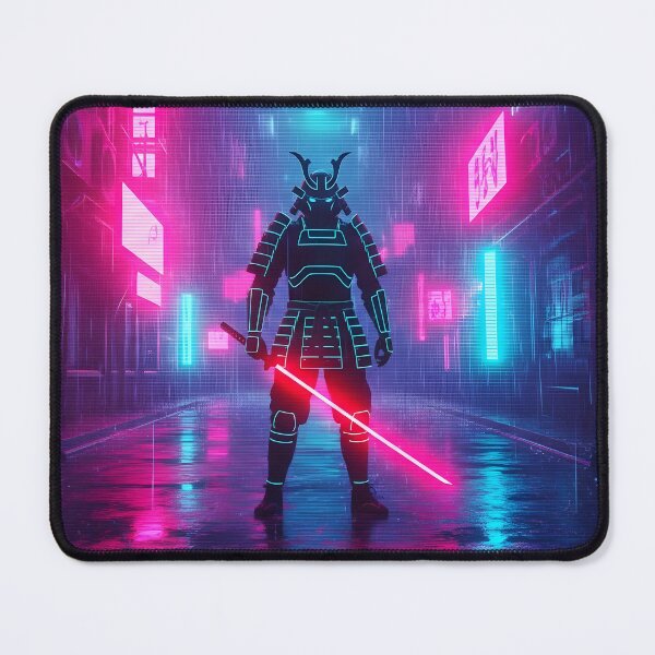 Item preview, Neon Shogun - Futuristic Cyberpunk Samurai designed and sold by powersunlight.