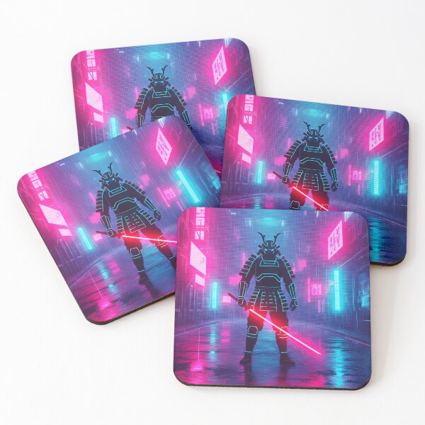 Item preview, Neon Shogun - Futuristic Cyberpunk Samurai designed and sold by powersunlight.