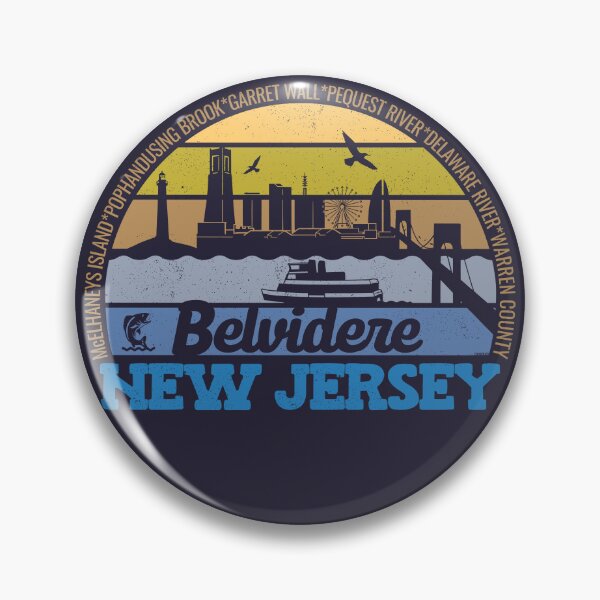 Item preview, Belvidere New Jersey Sunset Retro Vintage Local Pride Logo designed and sold by CRHPOD20.