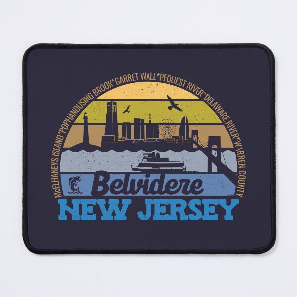 Item preview, Belvidere New Jersey Sunset Retro Vintage Local Pride Logo designed and sold by CRHPOD20.