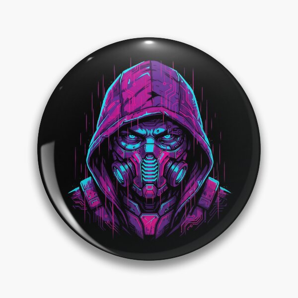 Item preview, Cyberpunk Glitch Hacker Mask Neon 2026 designed and sold by MarCinu Art.