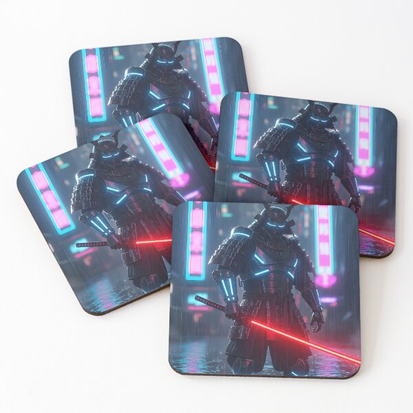 Item preview, Neon Shogun - Futuristic Cyberpunk Samurai designed and sold by powersunlight.