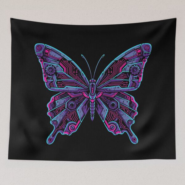 Item preview, Cyberpunk Butterfly Neon Circuit Board Aesthetic 2026 designed and sold by MarCinu Art.
