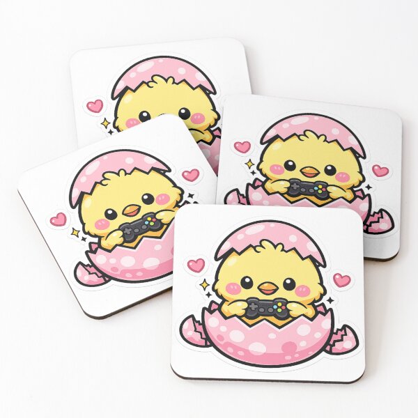 Item preview, Kawaii Easter Chick Playing Video Games Egg designed and sold by Retro Mood Co.