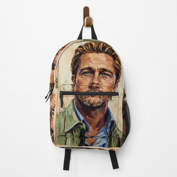 Item preview, The Modern Maverick: Brad Pitt Golden Hour Impasto Portrait designed and sold by Art's Diner.