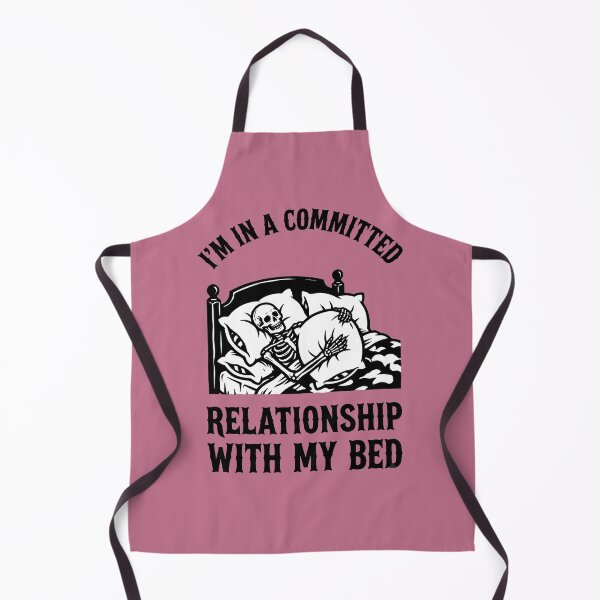 Item preview, Committed Relationship With My Bed Skeleton Humor designed and sold by GrafTeesLab.