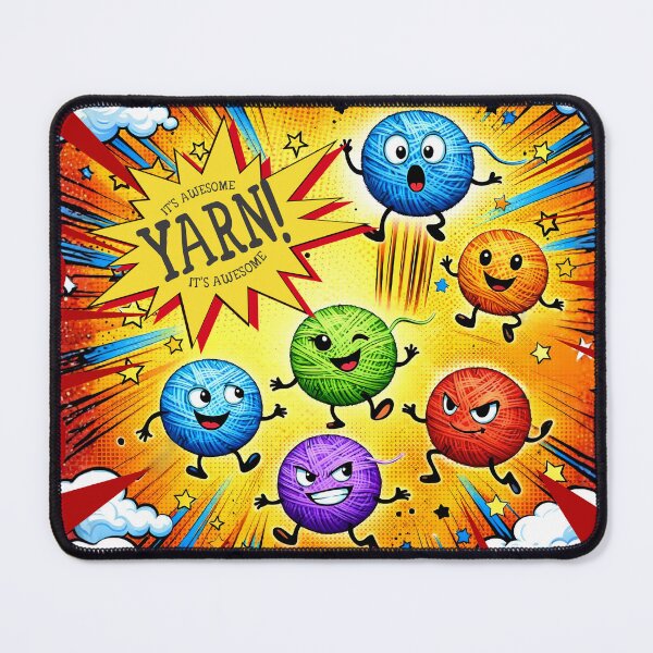 Item preview, Awsome cartoon yarn explosion knitting knitter crochet crafts designed and sold by BigMRanch.
