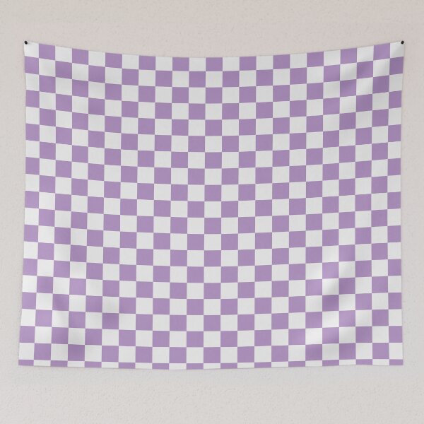 Item preview, White And Purple Checkered Pattern designed and sold by pattern-archive.