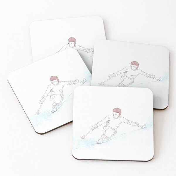 Item preview, Adaptive Skier Sit Ski Minimal Artwork designed and sold by McDougalStrudel.