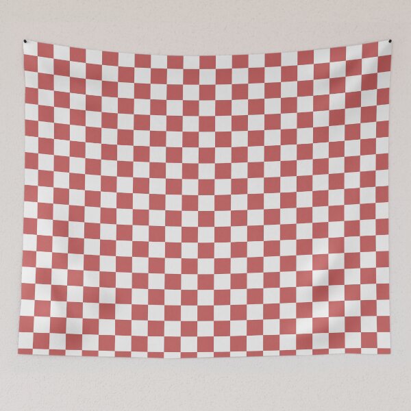 Item preview, White And Red Checkered Pattern designed and sold by pattern-archive.