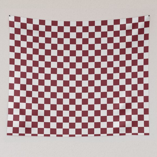 Item preview, White And Red Wine Checkered Pattern designed and sold by pattern-archive.