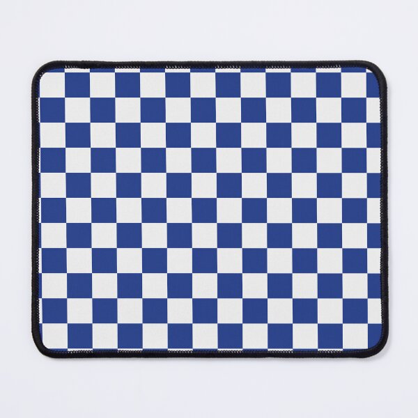 Item preview, White And Royal Blue Checkered Pattern designed and sold by pattern-archive.