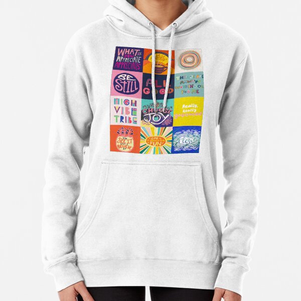 Positivity Patchwork Pullover Hoodie