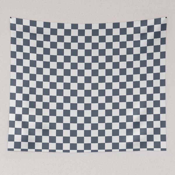 Item preview, White And Slate Checkered Pattern designed and sold by pattern-archive.