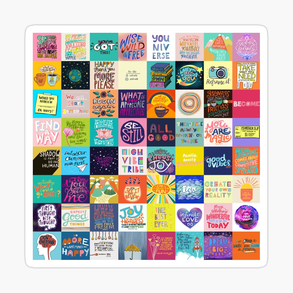 Positivity Patchwork Poster