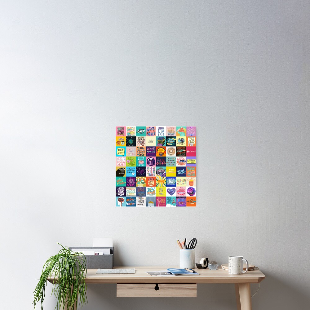 Positivity Patchwork Poster
