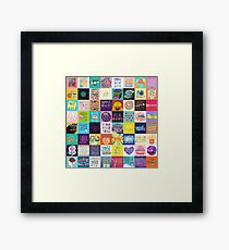 Positivität Patchwork Gerahmtes Wandbild