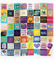 Positivity Patchwork Poster