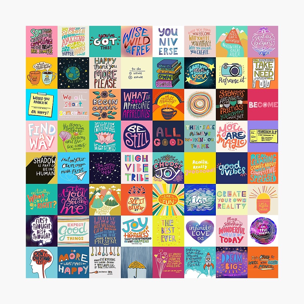 Positivity Patchwork Poster
