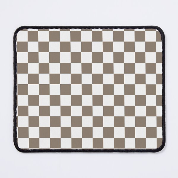 Item preview, White And Taupe Checkered Pattern designed and sold by pattern-archive.