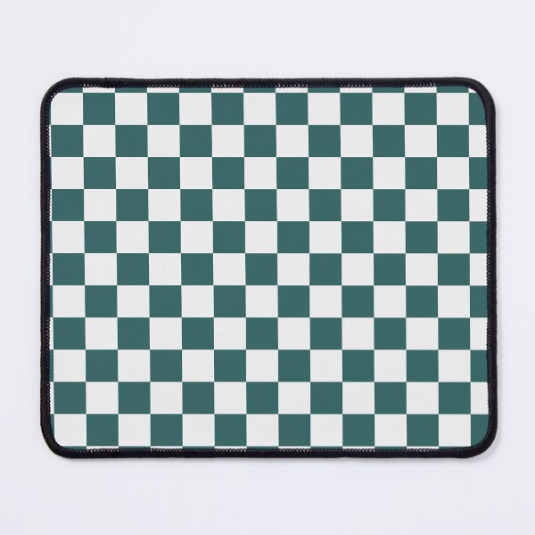 Item preview, White And Teal Checkered Pattern designed and sold by pattern-archive.