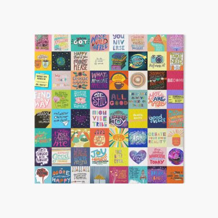 Positivity Patchwork Art Board Print