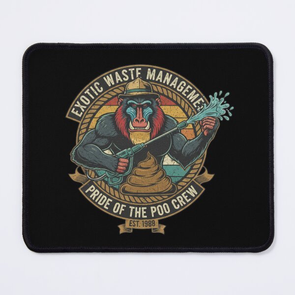 Item preview, Exotic Waste Management Pride of the Poo Crew Mandrill Zookeeper designed and sold by BlissHalo.