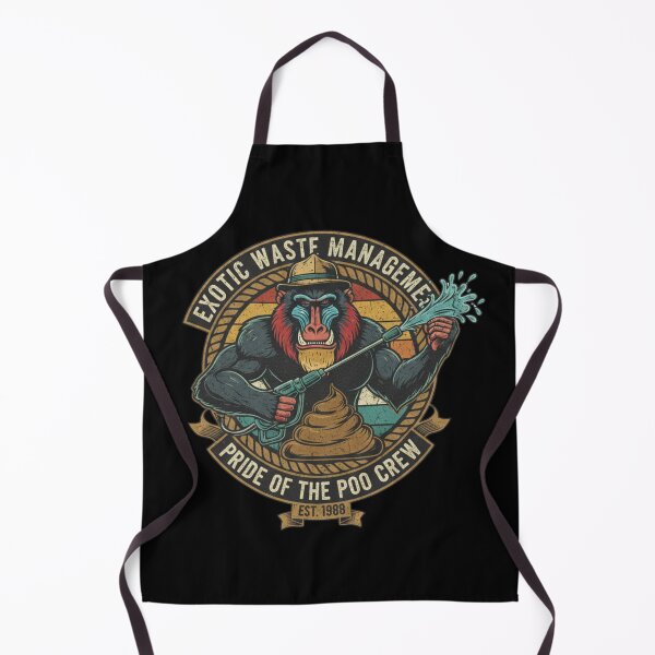 Item preview, Exotic Waste Management Pride of the Poo Crew Mandrill Zookeeper designed and sold by BlissHalo.