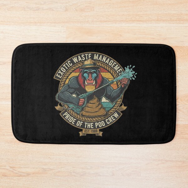Item preview, Exotic Waste Management Pride of the Poo Crew Mandrill Zookeeper designed and sold by BlissHalo.