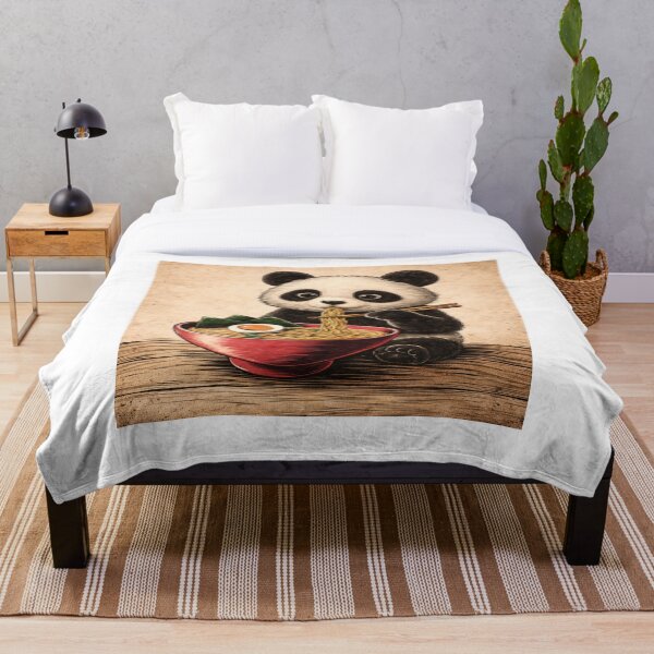 Aperçu de l'œuvre Panda mangeant des ramen créée et vendue par CreativestuffCo.