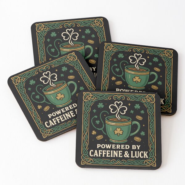 Item preview, Powered by Caffeine & Luck -  St. Patrick’s Day designed and sold by ZBIFBOUETLA.