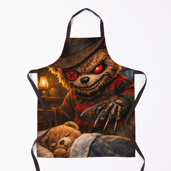Item preview, Teddy the Freddy Death Bear Krueger at bed with sleeping Teddy bear designed and sold by Gunnar Hermansen.