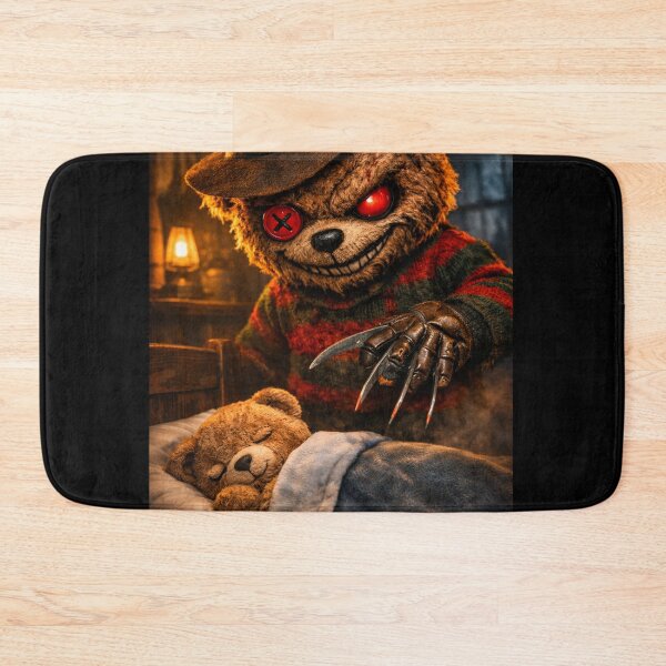 Item preview, Teddy the Freddy Death Bear Krueger at bed with sleeping Teddy bear designed and sold by Gunnar Hermansen.