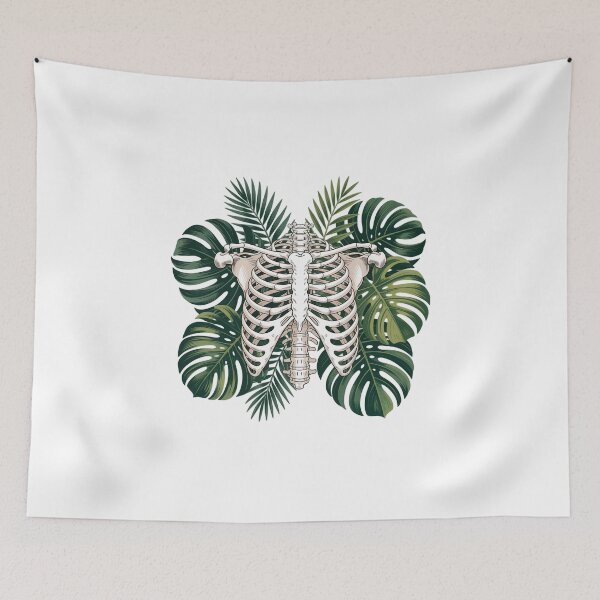 Item preview, Skeleton Over Tropical Leaves designed and sold by jkrphoto.