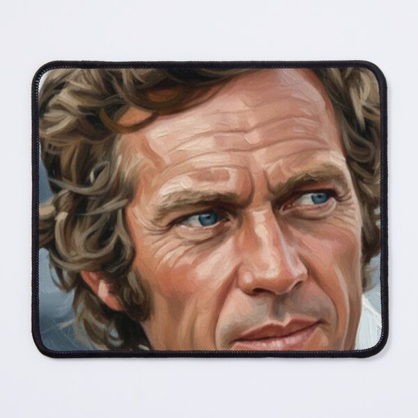 Item preview, The King of Cool: Steve McQueen Racing Spirit Impasto Portrait designed and sold by Art's Diner.