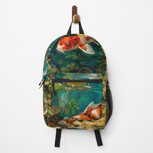 Item preview, Two Koi Fish Swimming - Impressionist Oil Painting Style designed and sold by Inkspire-Shop83.