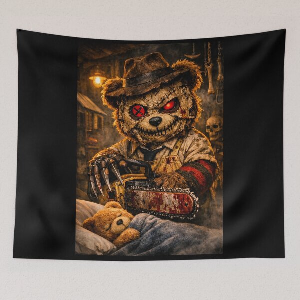Item preview, Death Bear in Mashup of Nightmare on Elm Street and Chainsaw Massacre designed and sold by Gunnar Hermansen.