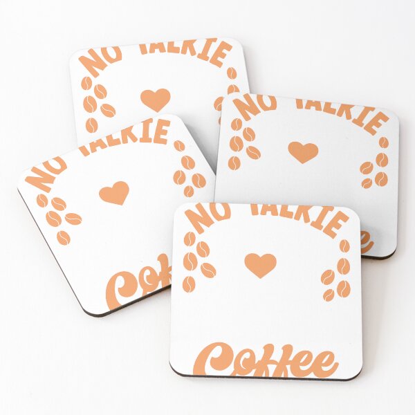 Item preview, No Talkie Before Coffee | Cute Coffee Beans Heart Design designed and sold by Eagle Eye Apparel .