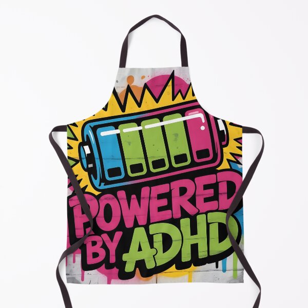 Item preview, Powered by ADHD – Funny High Energy Battery Graffiti designed and sold by ArcticFoxStudio.