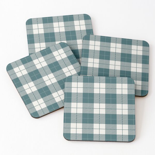 Item preview, Teal And Cream Buffalo Plaid Checkered Pattern designed and sold by pattern-archive.