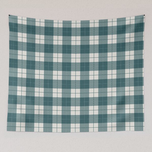 Item preview, Teal And Cream Buffalo Plaid Checkered Pattern designed and sold by pattern-archive.