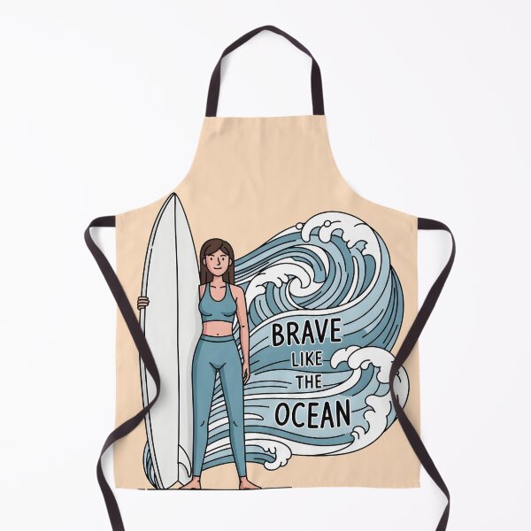 Item preview, Brave Like the Ocean – Surfer Woman with Wave designed and sold by Sea Gem.