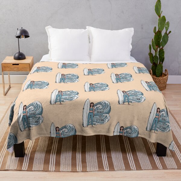 Item preview, Brave Like the Ocean – Surfer Woman with Wave designed and sold by Sea Gem.