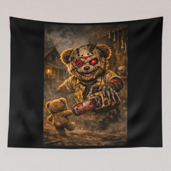 Item preview, Death Bear in mashup of Friday 13th and Nightmare on Elm Street and Chainsaw Massacre designed and sold by Gunnar Hermansen.