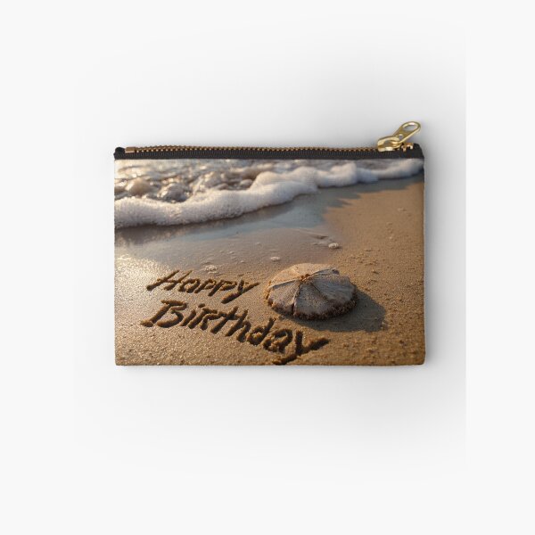 Item preview, Happy Birthday Message Written In Beach Sand with seashell  designed and sold by chase-thewave.
