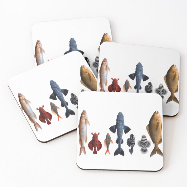 Item preview, Vibrant collection of exotic fish species swimming together designed and sold by Creative88Art.
