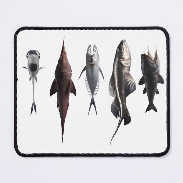 Item preview, Diverse group of deep sea fish with unique features designed and sold by Creative88Art.