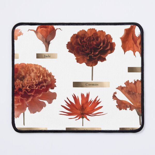 Item preview, Collection of vibrant orange and red flowers with names designed and sold by Creative88Art.